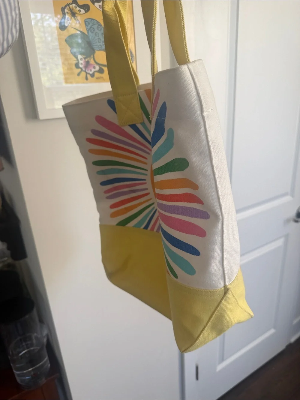 Yellow Sunburst Canvas Kids Tote Bag - Yellow Sun Icon Tote - Pottery Barn Kids